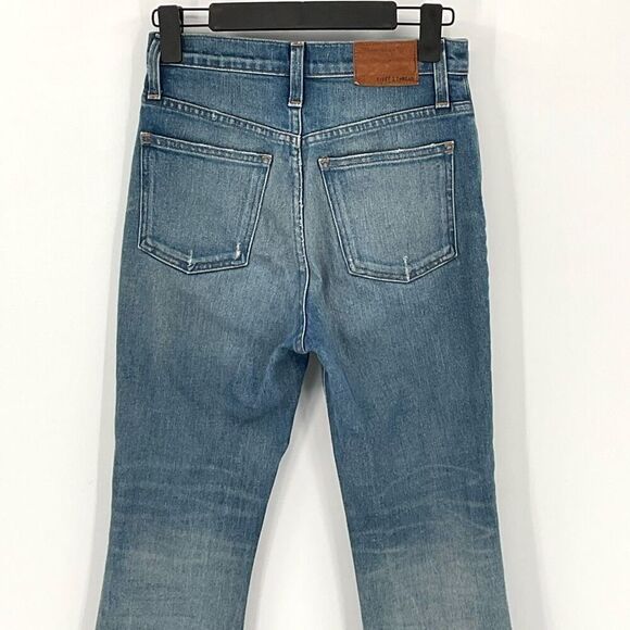 Rivet & Thread Relaxed Bootcut Jeans Cropped Stretch Medium Wash K8001 Women 25 - Picture 9 of 11